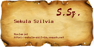 Sekula Szilvia névjegykártya